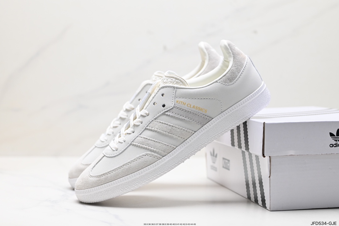 170 阿迪达斯 adidas SAMBA KITH CLARKS 三叶草复古休闲防滑耐磨低帮板鞋 IH0090