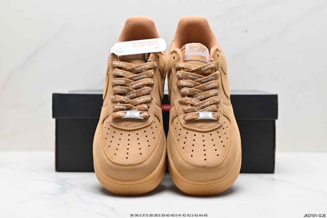 160 Supreme x Nike Air Force 1 Low Flax小麦 DN1555-200