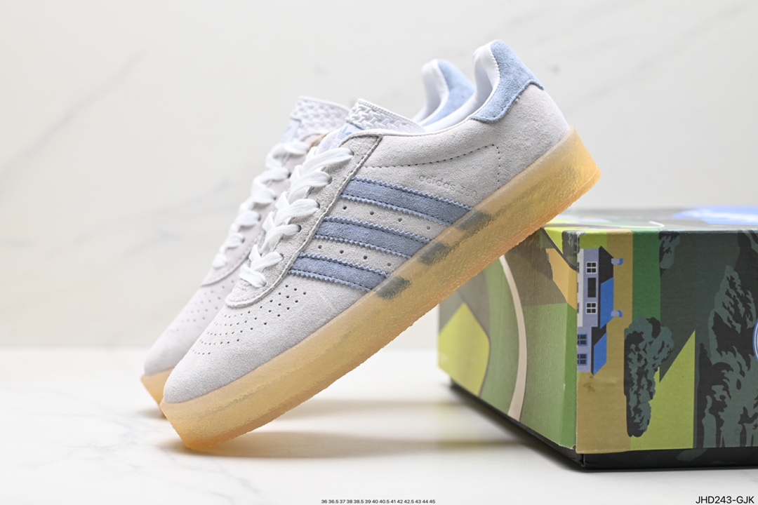 190 阿迪达斯 adidas SAMBA KITH CLARKS 三叶草复古休闲防滑耐磨低帮板鞋 IE4035