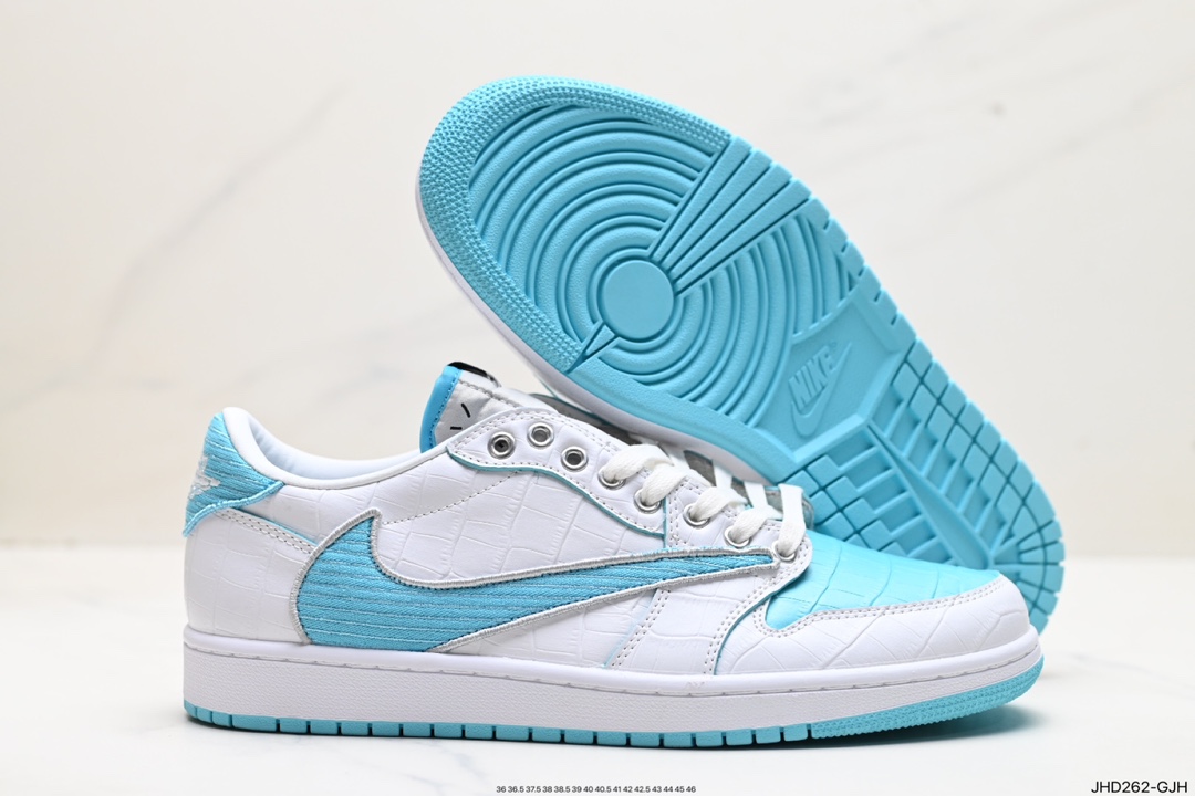 AJ1 Travis Scott x Air Jordan 1 ” Reverse Mocha ” AJ1 Joe 1 TS Lightning Joint Reverse Hook DM7866-771