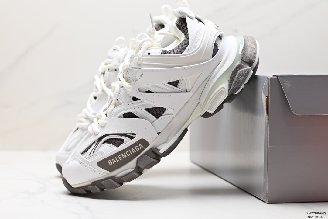 300 巴黎世家 Balenciaga Sneaker Tess s.Gomma MAILLE WHITE/ORANGE 3.0代 三代户外概念鞋 542436 W3AC1 1897