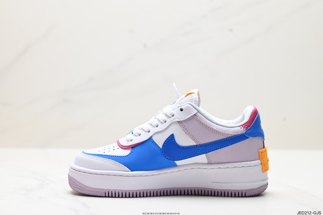 Nike WMNS Air Force 1 Shadow Macaron Military Air Force One Light Incremental High and Low Top Sneakers HF5064-100
