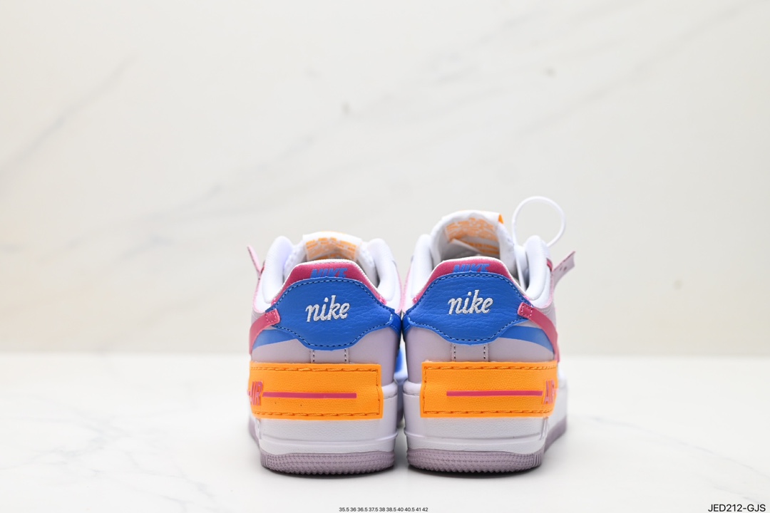 Nike WMNS Air Force 1 Shadow Macaron Military Air Force One Light Incremental High and Low Top Sneakers HF5064-100