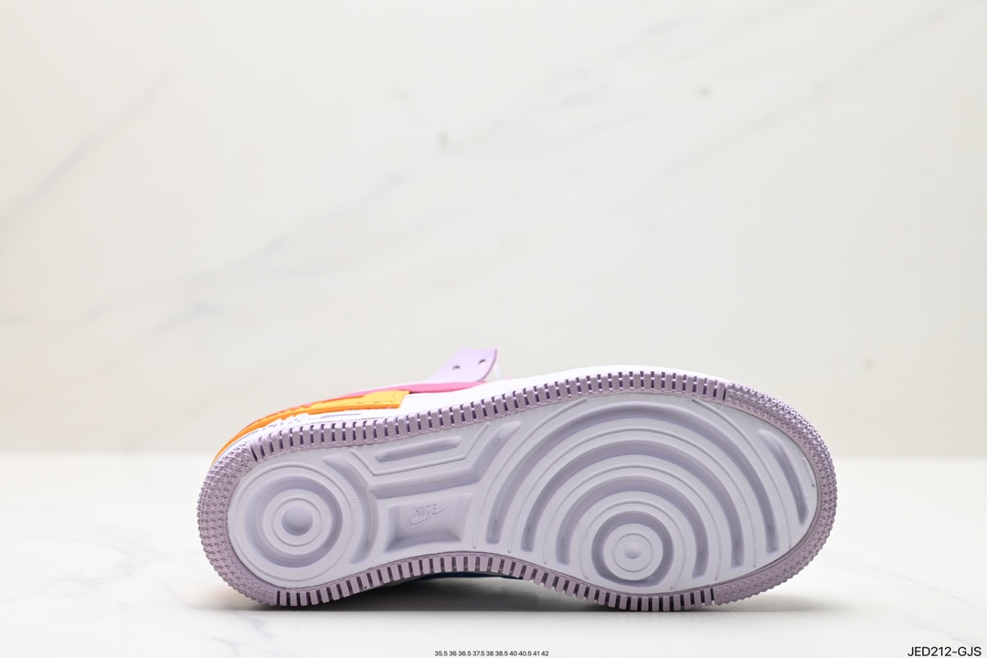 Nike WMNS Air Force 1 Shadow Macaron Military Air Force One Light Incremental High and Low Top Sneakers HF5064-100