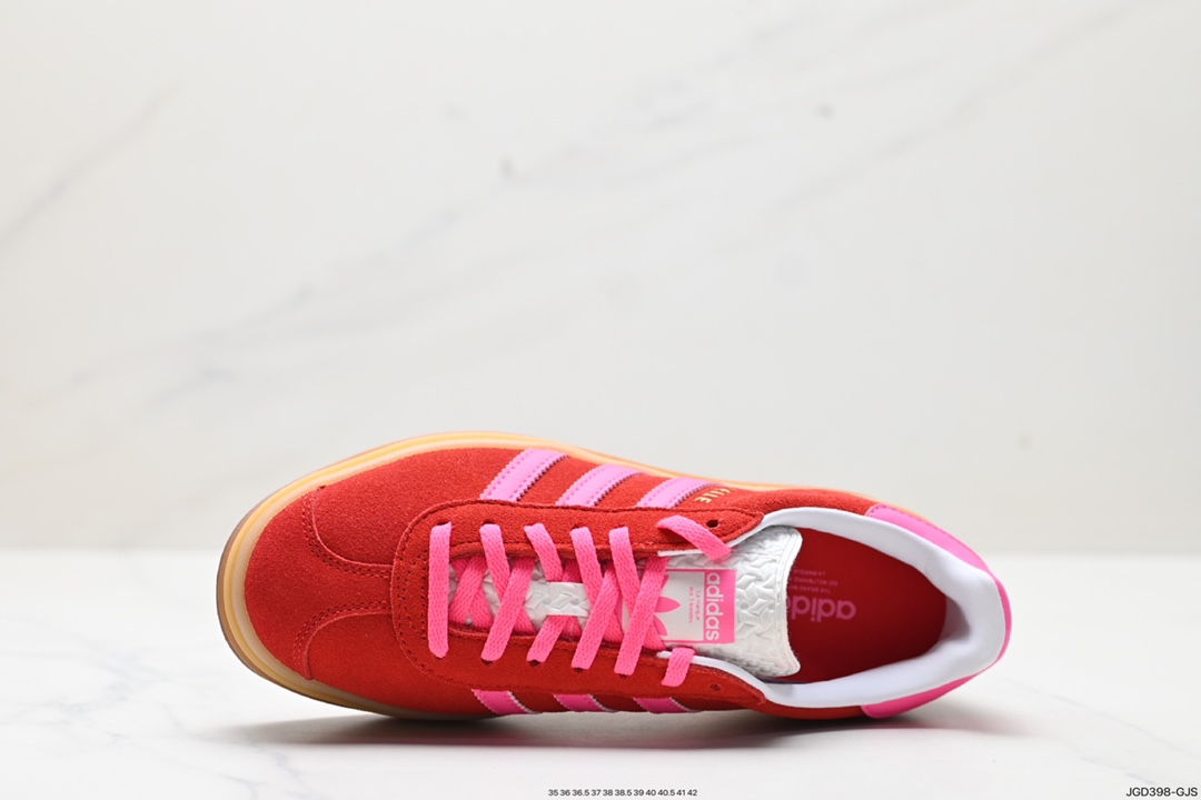 Ad Originals Gazelle Bold clover thick sole casual non-slip wear-resistant low-top sneakers IH7496