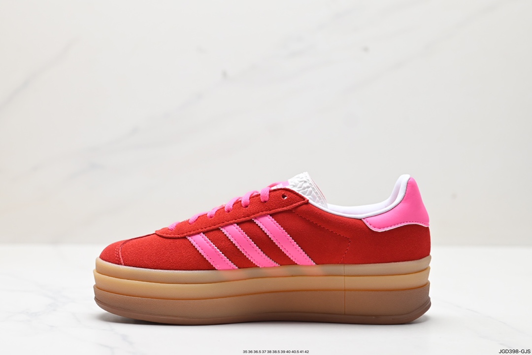 Ad Originals Gazelle Bold clover thick sole casual non-slip wear-resistant low-top sneakers IH7496