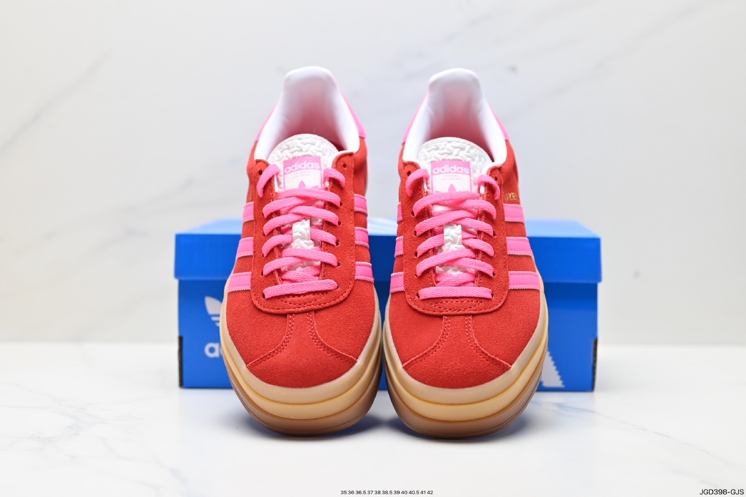 Ad Originals Gazelle Bold clover thick sole casual non-slip wear-resistant low-top sneakers IH7496