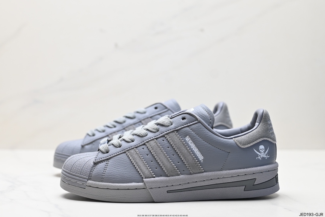 Adidas Originals Superstar ”Sail/Green/Lace” shell toe sneakers lE6115