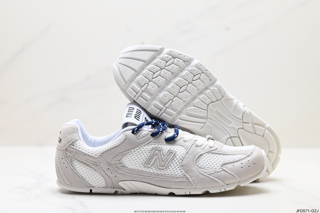 170 意大利奢侈品牌/缪缪MiuMiu x NB新百伦New Balance 530 SL系列低帮慢跑鞋“联名翻毛卡其鞋带” 5E165E Z50 F0401 FD005