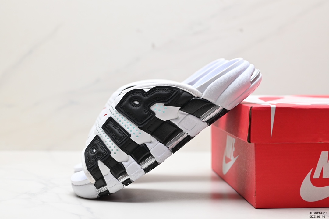 150 NIKE AIR MORE Uptempo Slide皮蓬拖鞋 FN3437-161