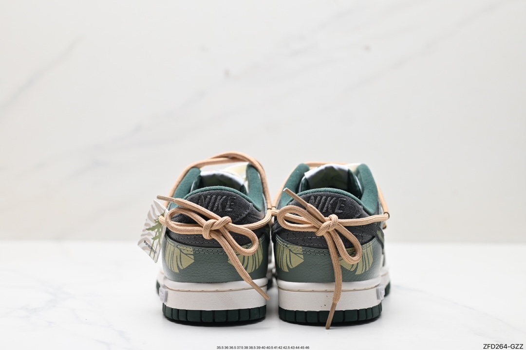 280 耐克NK SB Dunk Low”Green/Beige“绑绳解构风 FD0350-133