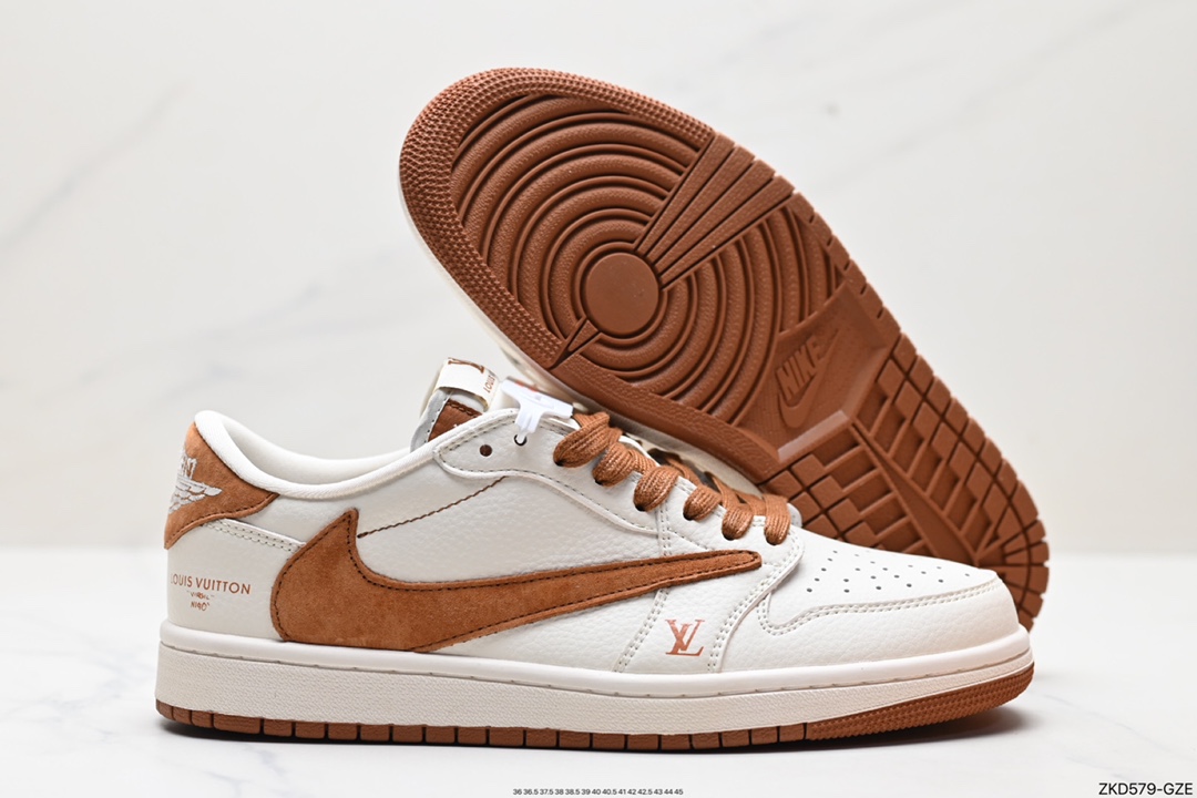 270 AJ1倒勾Travis Scott x Air Jordan 1 ” Reverse Mocha “ AJ1乔1  LX1988-900