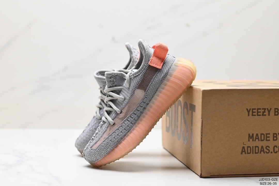 130 阿迪达斯Adidas Yeezy Boost 350v2 椰子童鞋爆米花休闲运动跑鞋