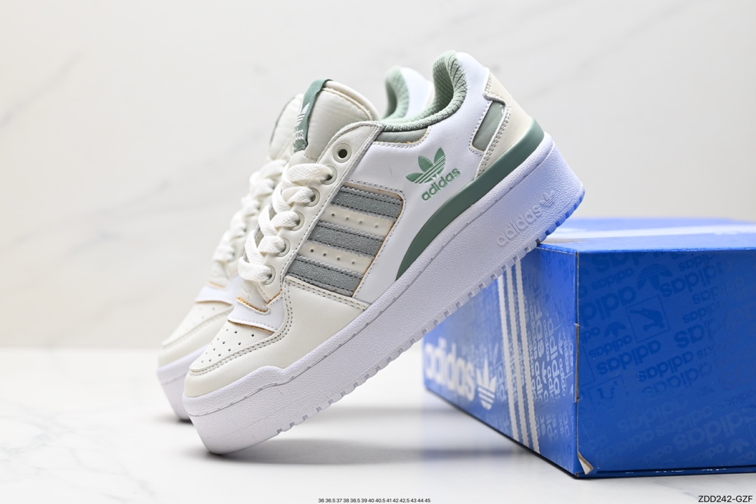 230 阿迪达斯 Adidas FORUM BOLD STRIPES 低帮百搭潮流休闲运动板鞋 IG0286