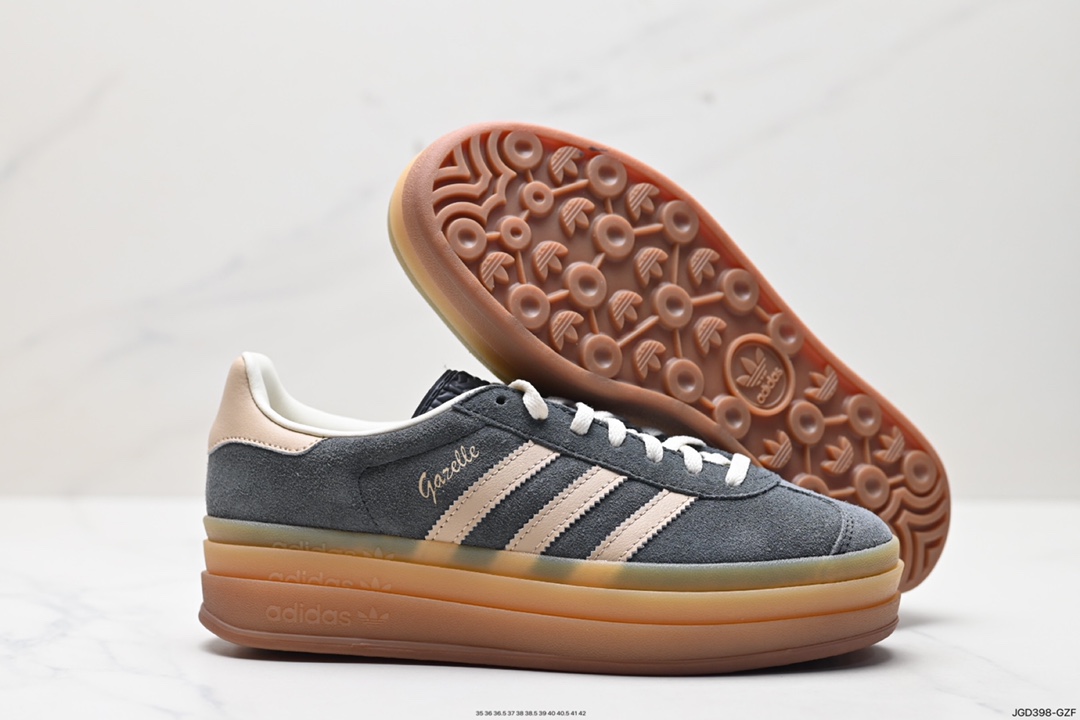 180 Ad Originals Gazelle Bold 复单古品 三草叶厚休底闲防滑耐低磨帮板鞋 IE0428