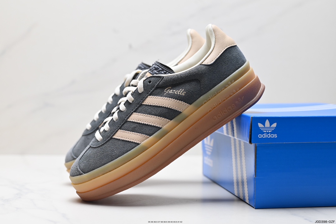 180 Ad Originals Gazelle Bold 复单古品 三草叶厚休底闲防滑耐低磨帮板鞋 IE0428