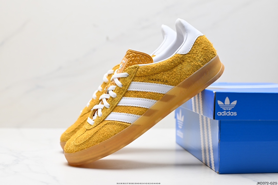 160 阿迪达斯Adidas Originals Gazelle Indoor 三叶草复古防滑耐磨低帮板鞋 IF1807