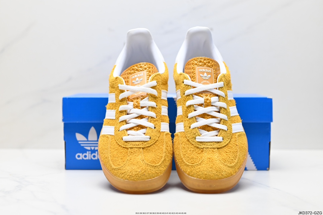 160 阿迪达斯Adidas Originals Gazelle Indoor 三叶草复古防滑耐磨低帮板鞋 IF1807