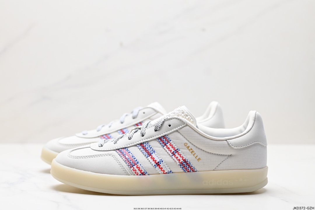 160 阿迪达斯Adidas Originals Gazelle Indoor 三叶草复古防滑耐磨低帮板鞋 IH7608