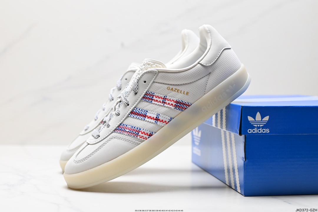 160 阿迪达斯Adidas Originals Gazelle Indoor 三叶草复古防滑耐磨低帮板鞋 IH7608