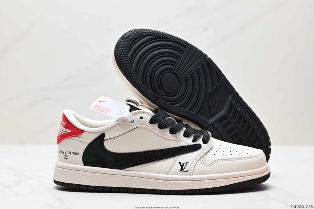 270 Travis Scott x Fragment Design x Jordan Air Jordan 1 Low OG SP AJ1 乔1 LV联名低帮文化休闲板鞋 LX1988-700