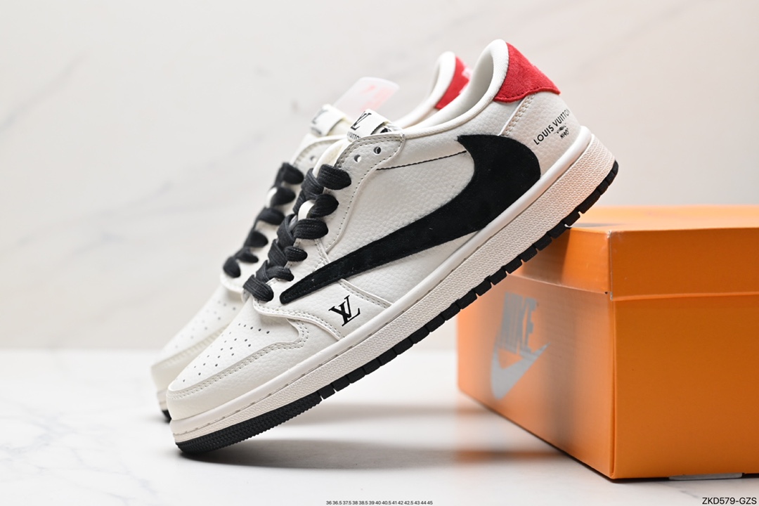 270 Travis Scott x Fragment Design x Jordan Air Jordan 1 Low OG SP AJ1 乔1 LV联名低帮文化休闲板鞋 LX1988-700