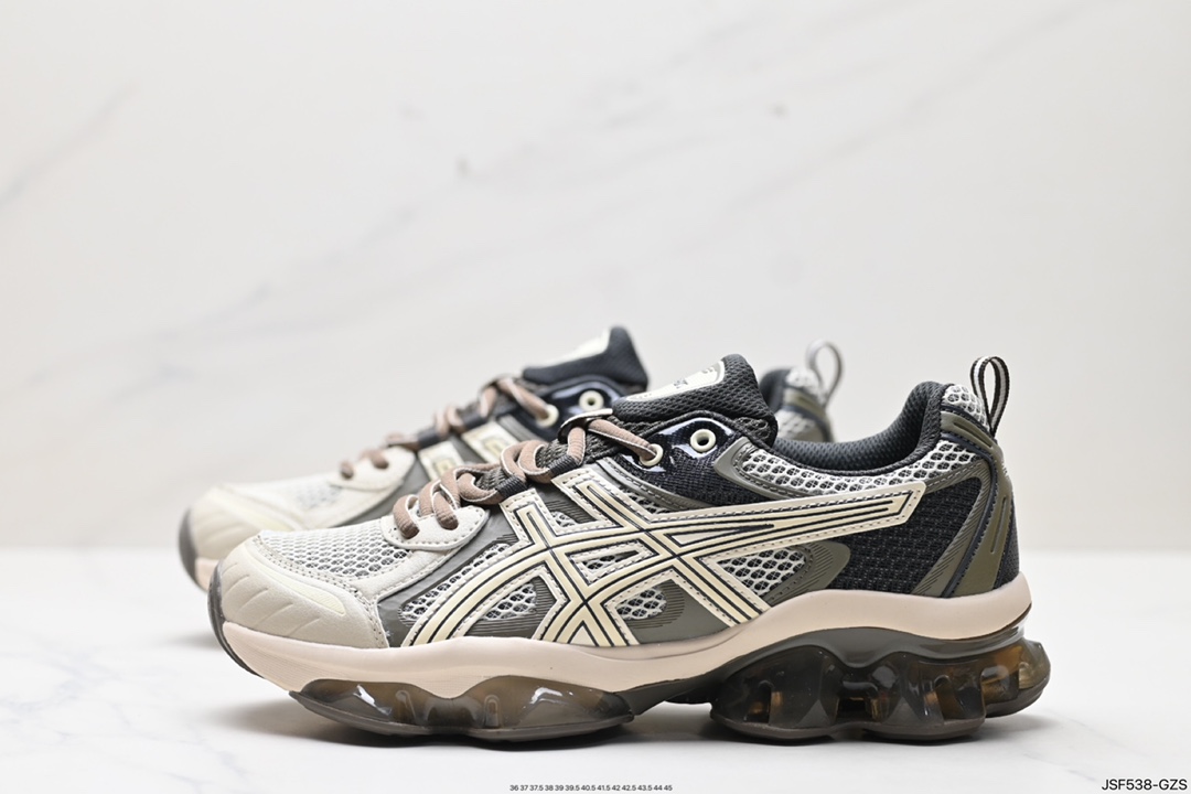 205 日本业专鞋跑品牌·士瑟亚/ASICS Gel-Quantum Kinetic”Carbon Pure Gold“量能动子列系轻量全掌硅缓胶震休闲动运步跑鞋 1203A270-201