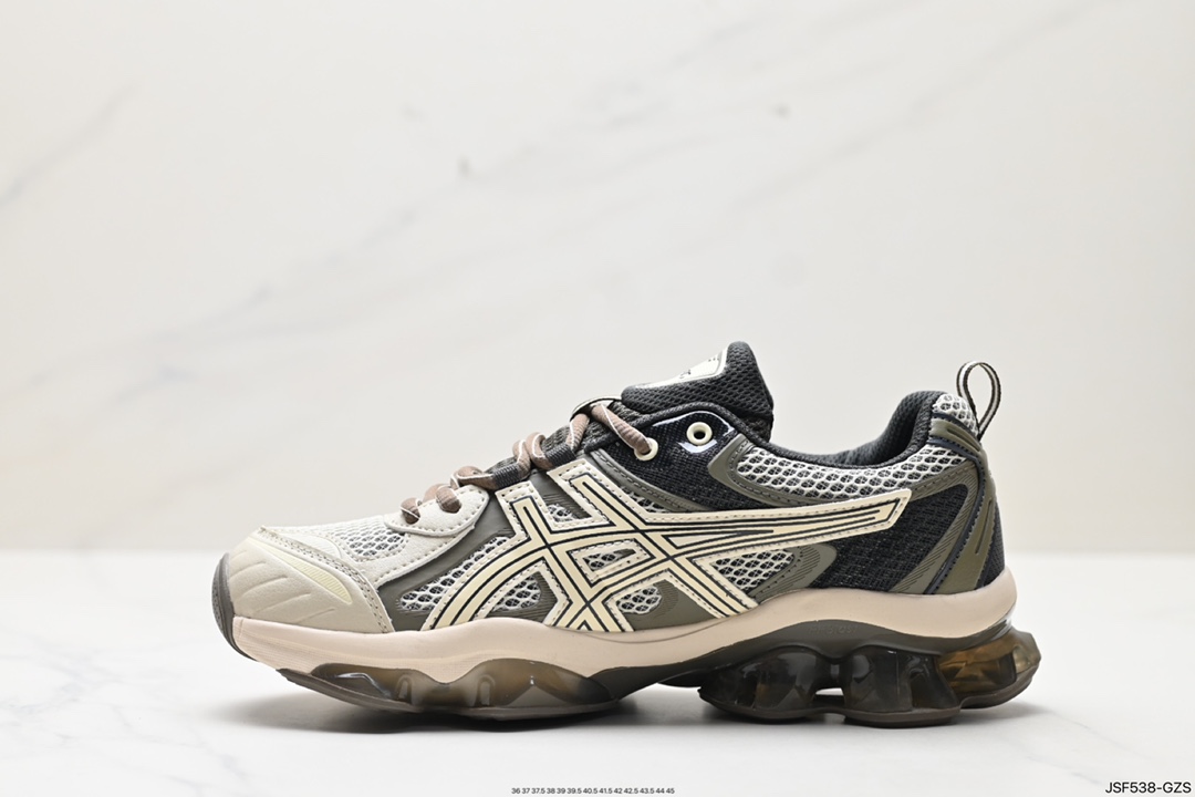 205 日本业专鞋跑品牌·士瑟亚/ASICS Gel-Quantum Kinetic”Carbon Pure Gold“量能动子列系轻量全掌硅缓胶震休闲动运步跑鞋 1203A270-201