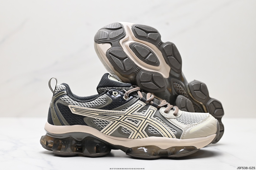 205 日本业专鞋跑品牌·士瑟亚/ASICS Gel-Quantum Kinetic”Carbon Pure Gold“量能动子列系轻量全掌硅缓胶震休闲动运步跑鞋 1203A270-201