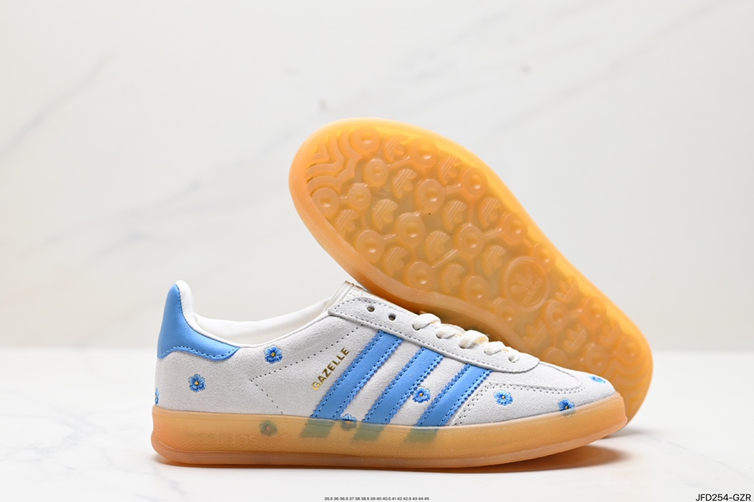 170 阿迪达斯Adidas Originals Gazelle Indoor 三叶草复古防滑耐磨低帮板鞋  IF4491