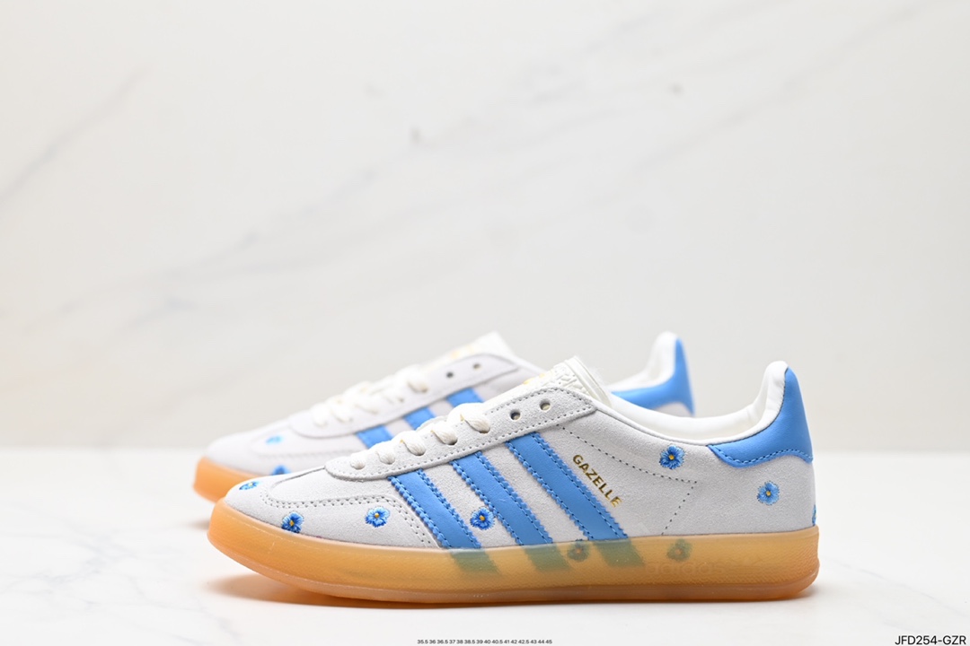 170 阿迪达斯Adidas Originals Gazelle Indoor 三叶草复古防滑耐磨低帮板鞋  IF4491