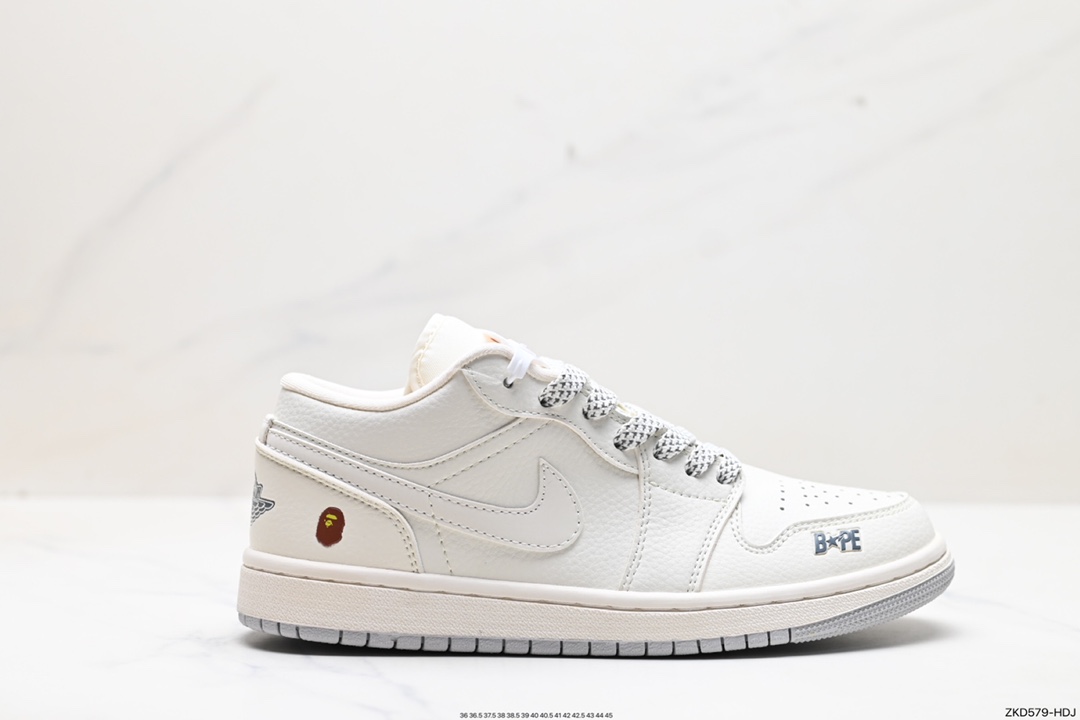 270 耐克Nike Air Jordan 1 Low猿人头联名 乔丹一代中帮经典复古文化休闲运动篮球鞋 WG8850-003