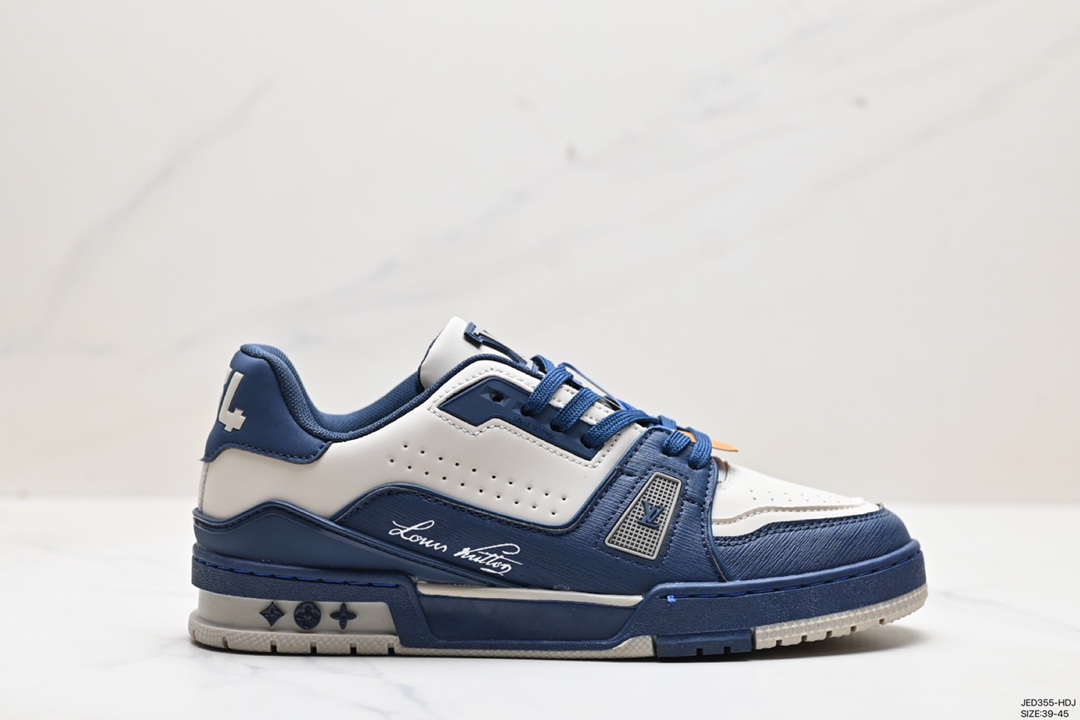 全新LVLVLV Trainer Sneaker Low休闲运动文化百搭板鞋 尺码:39-45ID:JED355-HDJ9