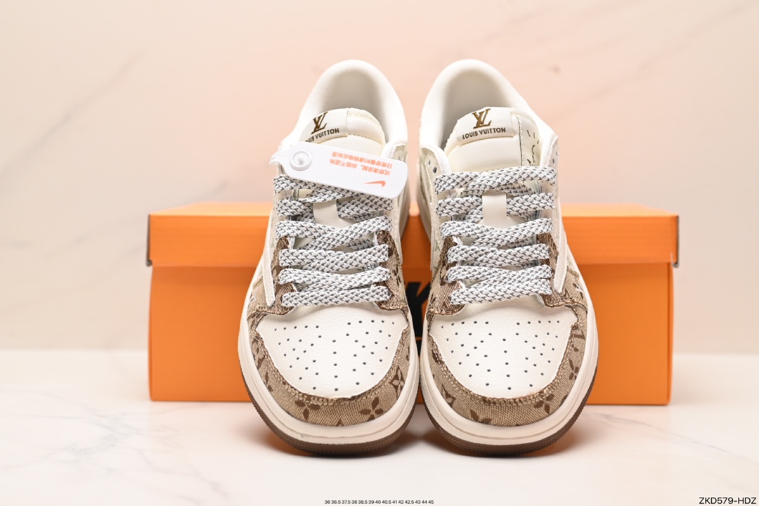 270 Travis Scott x Fragment Design x Jordan Air Jordan 1 Low OG SP AJ1 乔1 LV联名低帮文化休闲板鞋 SJ2068-102