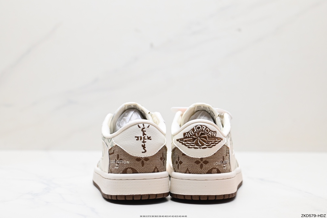 270 Travis Scott x Fragment Design x Jordan Air Jordan 1 Low OG SP AJ1 乔1 LV联名低帮文化休闲板鞋 SJ2068-102