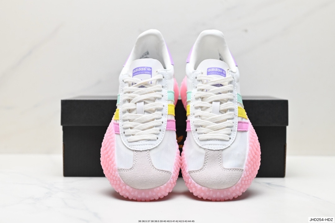 190 阿迪达斯 Adidas Originals Country x Kamanda卡曼达混合系列章鱼卷底复古锯齿休闲运动训练慢跑鞋 EE5668