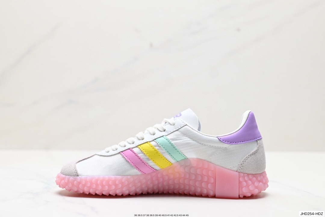 190 阿迪达斯 Adidas Originals Country x Kamanda卡曼达混合系列章鱼卷底复古锯齿休闲运动训练慢跑鞋 EE5668