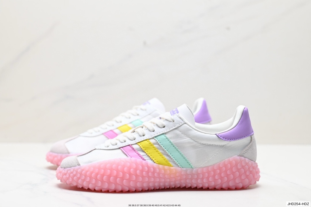 190 阿迪达斯 Adidas Originals Country x Kamanda卡曼达混合系列章鱼卷底复古锯齿休闲运动训练慢跑鞋 EE5668
