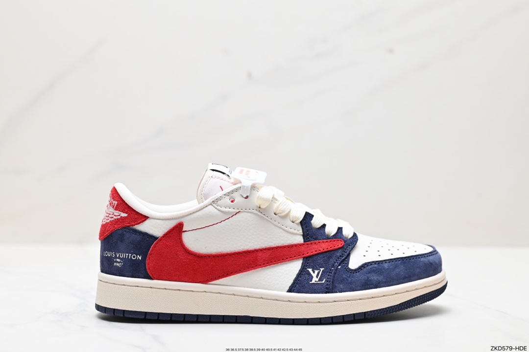 270 Travis Scott x Fragment Design x Jordan Air Jordan 1 Low OG SP AJ1 乔1 LV联名低帮文化休闲板鞋 YQ2088-670