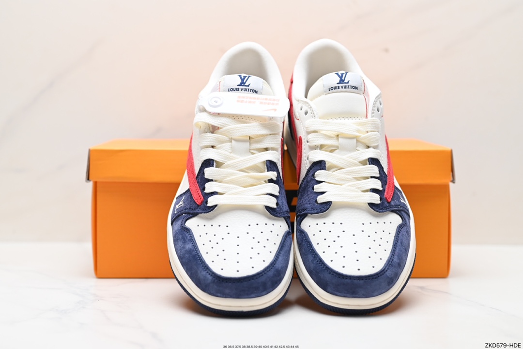 270 Travis Scott x Fragment Design x Jordan Air Jordan 1 Low OG SP AJ1 乔1 LV联名低帮文化休闲板鞋 YQ2088-670