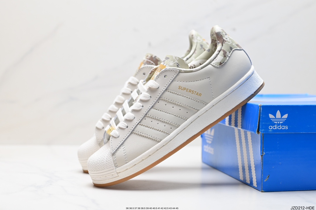 140 贝壳头阿迪达斯Adidas三叶草 Originals Superstar 贝壳头系列低帮板鞋 IE2931