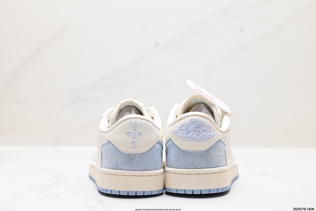 270 Travis Scott x Fragment Design x Jordan Air Jordan 1 Low OG SP AJ1 乔1 LV联名低帮文化休闲板鞋 LJ5188-003