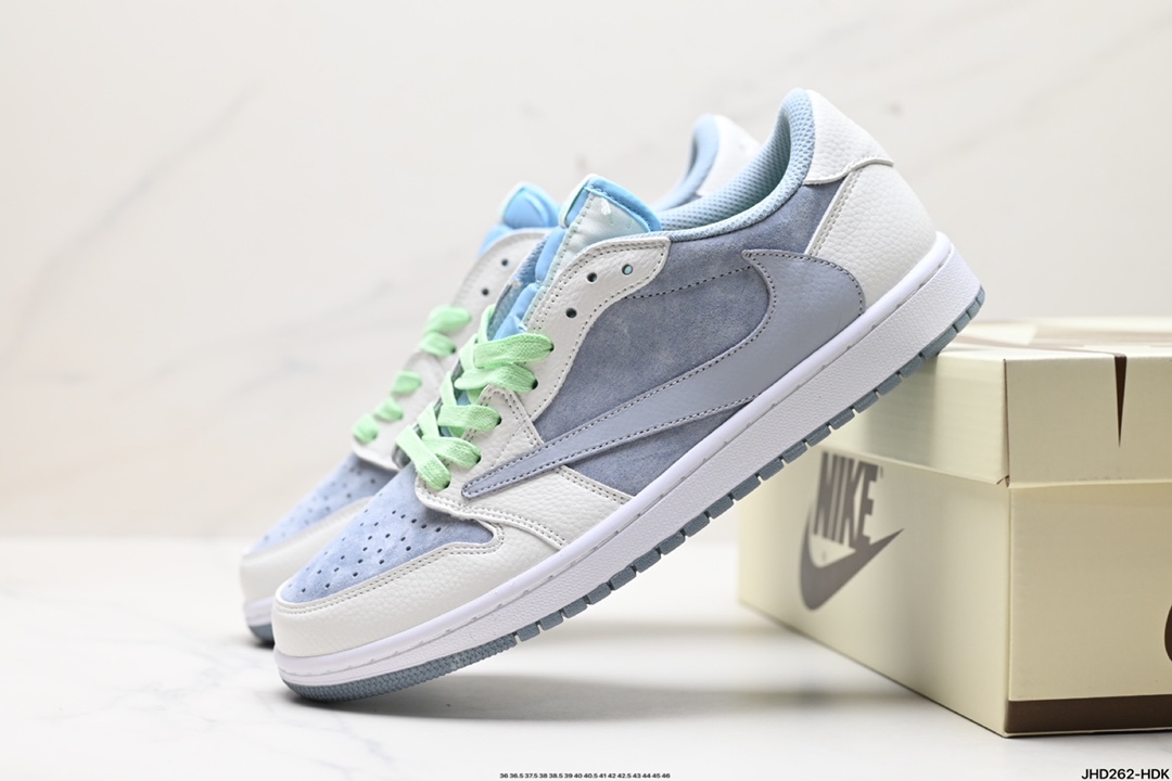 190 AJ1倒勾Travis Scott x Air Jordan 1 ” Reverse Mocha “ AJ1乔1 TS 闪电 DM7866-888