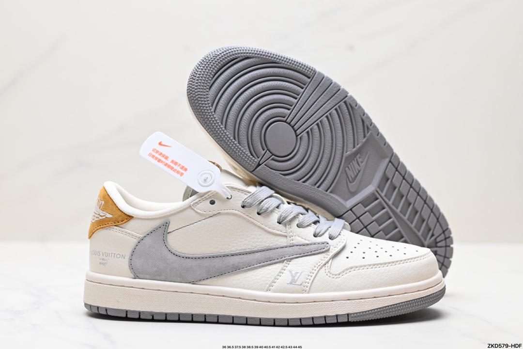 270 Travis Scott x Fragment Design x Jordan Air Jordan 1 Low OG SP AJ1 乔1 LV联名低帮文化休闲板鞋 LX1988-800