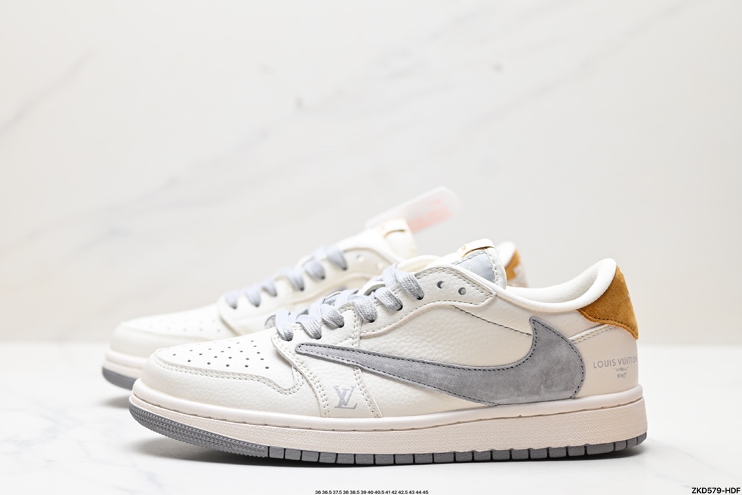 270 Travis Scott x Fragment Design x Jordan Air Jordan 1 Low OG SP AJ1 乔1 LV联名低帮文化休闲板鞋 LX1988-800