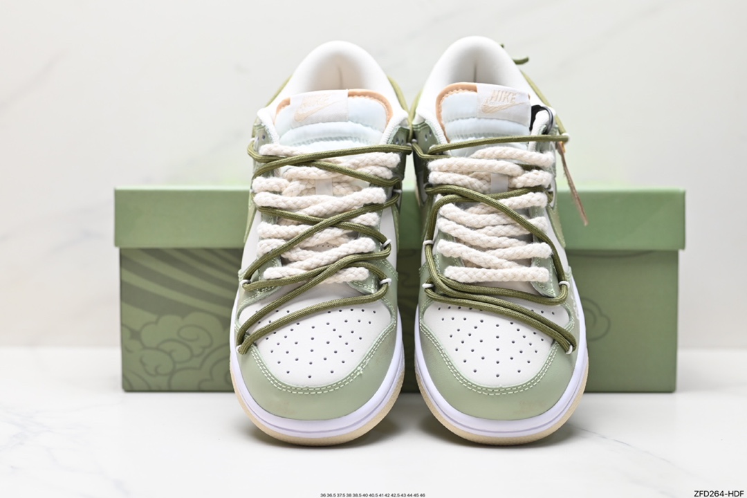 280 耐克NK SB Dunk Low”Green/Beige“绑绳解构风 DV0831-003