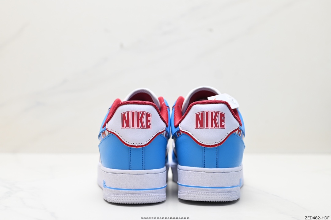 260 超限量联名  Doraemon×Nike Air Force 1 Low叮当猫联名款低帮休闲板鞋 BQ8988-106