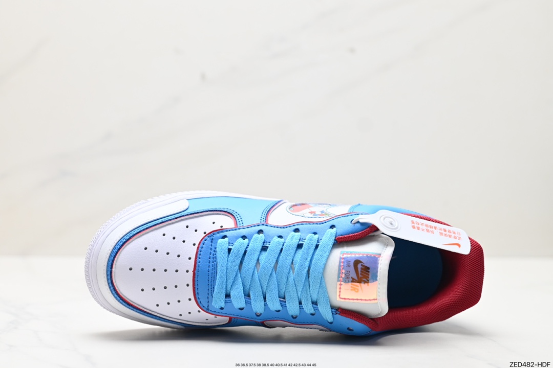 260 超限量联名  Doraemon×Nike Air Force 1 Low叮当猫联名款低帮休闲板鞋 BQ8988-106