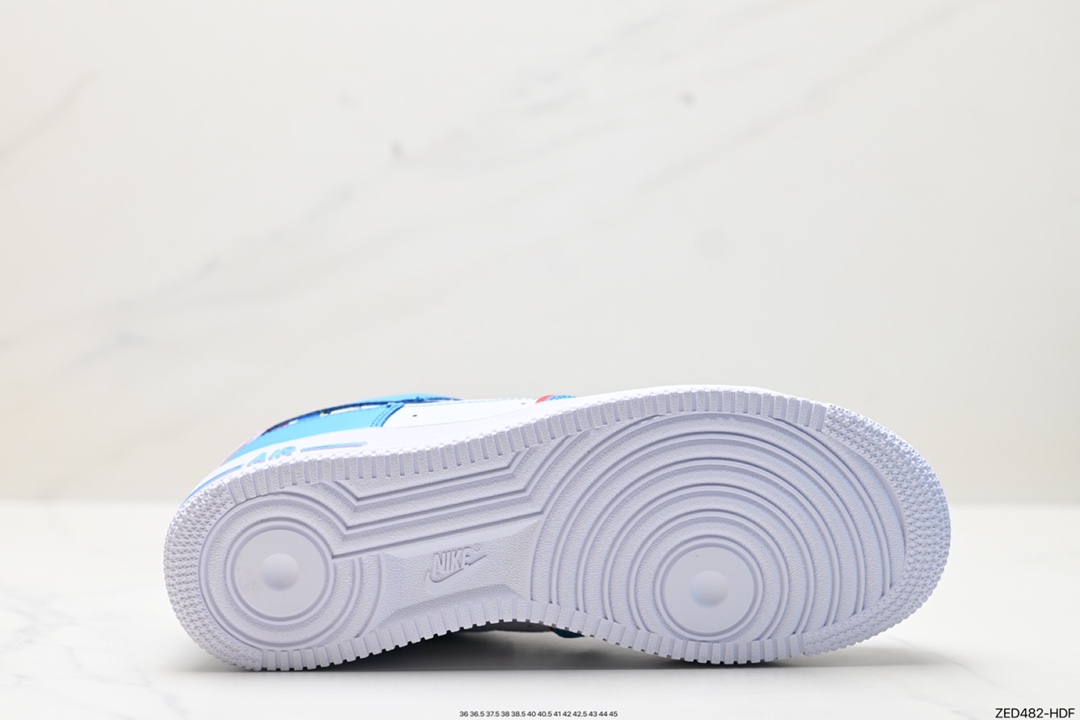 260 超限量联名  Doraemon×Nike Air Force 1 Low叮当猫联名款低帮休闲板鞋 BQ8988-106