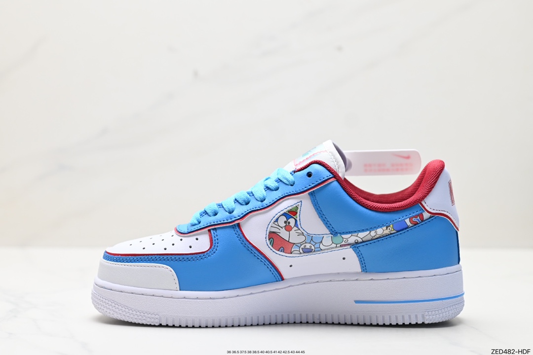 260 超限量联名  Doraemon×Nike Air Force 1 Low叮当猫联名款低帮休闲板鞋 BQ8988-106